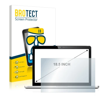 Vorderseite einer Produktverpackung mit dem Markenlogo BROTECT. Daneben ist das Gerät mit dem zugehörigen Displayschutz abgebi