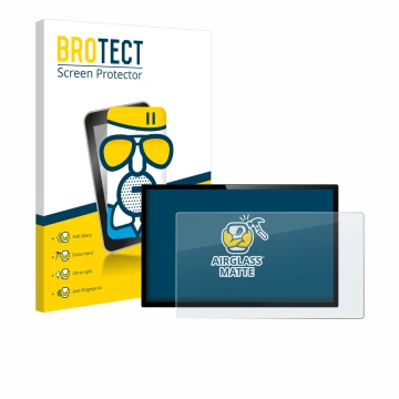 Vorderseite einer Produktverpackung mit dem Markenlogo BROTECT. Daneben ist das Gerät mit dem zugehörigen Displayschutz abgebi