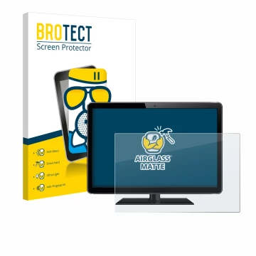 Vorderseite einer Produktverpackung mit dem Markenlogo BROTECT. Daneben ist das Gerät mit dem zugehörigen Displayschutz abgebi