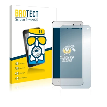 Vorderseite einer Produktverpackung mit dem Markenlogo BROTECT. Daneben ist das Gerät Lenovo Vibe S1 mit dem zugehörigen Displ