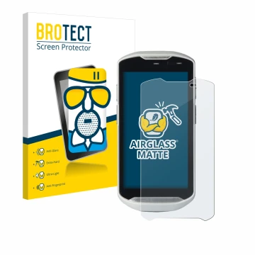 Vorderseite einer Produktverpackung mit dem Markenlogo BROTECT. Daneben ist das Gerät Zebra TC51 mit dem zugehörigen Displaysc