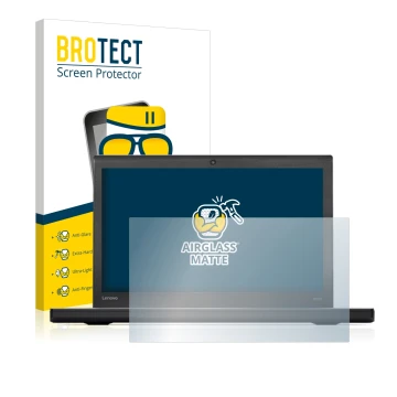 Vorderseite einer Produktverpackung mit dem Markenlogo BROTECT. Daneben ist das Gerät Lenovo ThinkPad X270 mit dem zugehörigen