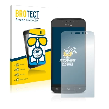 Vorderseite einer Produktverpackung mit dem Markenlogo BROTECT. Daneben ist das Gerät Doro 8040 mit dem zugehörigen Displaysch