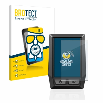 Vorderseite einer Produktverpackung mit dem Markenlogo BROTECT. Daneben ist das Gerät Bosch Kiox mit dem zugehörigen Displaysc