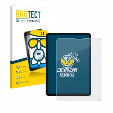 Vorderseite einer Produktverpackung mit dem Markenlogo BROTECT. Daneben ist das Gerät Apple iPad Pro 11