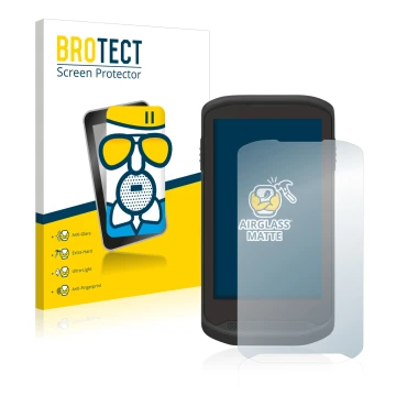 Vorderseite einer Produktverpackung mit dem Markenlogo BROTECT. Daneben ist das Gerät Zebra TC20 Touch mit dem zugehörigen Dis