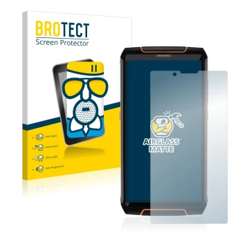 Vorderseite einer Produktverpackung mit dem Markenlogo BROTECT. Daneben ist das Gerät Cubot King Kong 3 mit dem zugehörigen Di