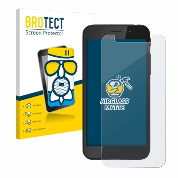 Vorderseite einer Produktverpackung mit dem Markenlogo BROTECT. Daneben ist das Gerät Shiftphones Shift5me mit dem zugehörigen