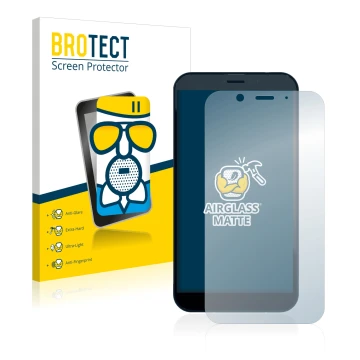 Vorderseite einer Produktverpackung mit dem Markenlogo BROTECT. Daneben ist das Gerät Shiftphones Shift6m mit dem zugehörigen 