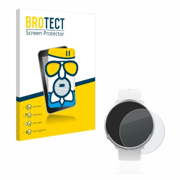 Vorderseite einer Produktverpackung mit dem Markenlogo BROTECT. Daneben ist das Gerät Polar Ignite mit dem zugehörigen Display