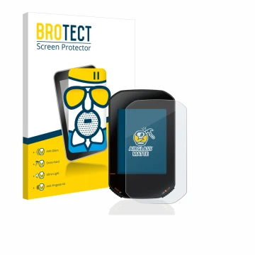 Vorderseite einer Produktverpackung mit dem Markenlogo BROTECT. Daneben ist das Gerät Bryton Rider 420 mit dem zugehörigen Dis