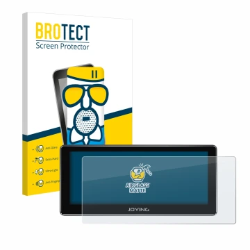 Vorderseite einer Produktverpackung mit dem Markenlogo BROTECT. Daneben ist das Gerät Joying 4G Car Radio 8.8