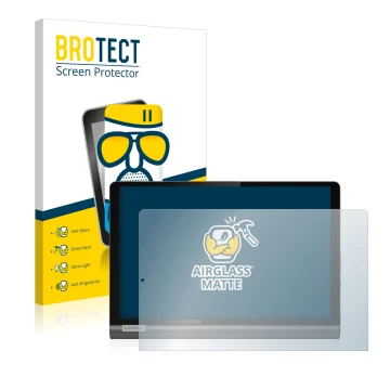 Vorderseite einer Produktverpackung mit dem Markenlogo BROTECT. Daneben ist das Gerät Lenovo Yoga SmartTab mit dem zugehörigen