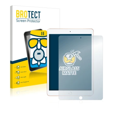 Vorderseite einer Produktverpackung mit dem Markenlogo BROTECT. Daneben ist das Gerät Apple iPad 10.2