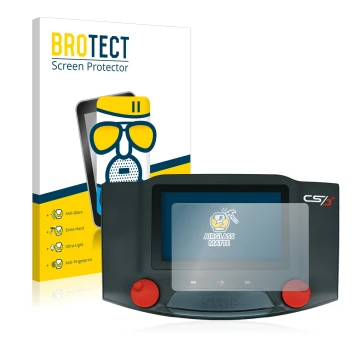 Vorderseite einer Produktverpackung mit dem Markenlogo BROTECT. Daneben ist das Gerät Märklin Central Station 3 Plus mit dem z