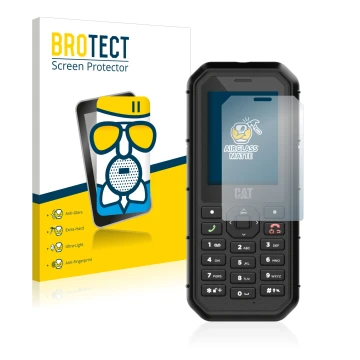 Vorderseite einer Produktverpackung mit dem Markenlogo BROTECT. Daneben ist das Gerät Caterpillar Cat B26 mit dem zugehörigen 