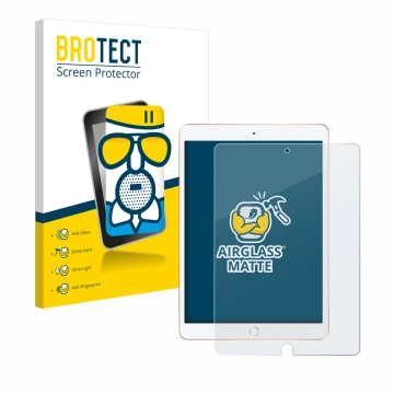 Vorderseite einer Produktverpackung mit dem Markenlogo BROTECT. Daneben ist das Gerät Apple iPad 10.2