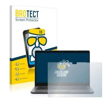 Vorderseite einer Produktverpackung mit dem Markenlogo BROTECT. Daneben ist das Gerät Dell Latitude 5300 2-in-1 mit dem zugehö