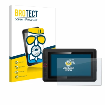 Vorderseite einer Produktverpackung mit dem Markenlogo BROTECT. Daneben ist das Gerät XP-Pen Artist 12 Pro mit dem zugehörigen