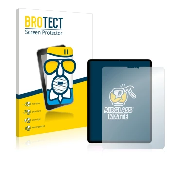 Vorderseite einer Produktverpackung mit dem Markenlogo BROTECT. Daneben ist das Gerät Apple iPad Pro 11