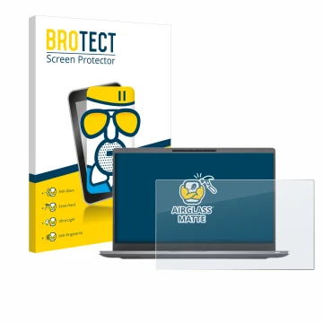 Vorderseite einer Produktverpackung mit dem Markenlogo BROTECT. Daneben ist das Gerät Dell Latitude 7400 Non-Touch mit dem zug