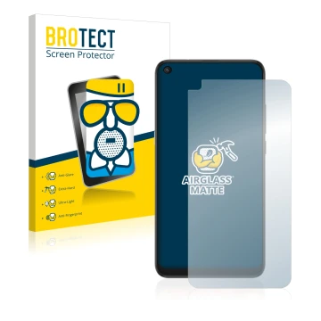 Vorderseite einer Produktverpackung mit dem Markenlogo BROTECT. Daneben ist das Gerät TCL 10L mit dem zugehörigen Displayschut