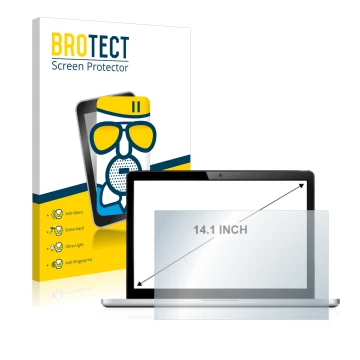 Vorderseite einer Produktverpackung mit dem Markenlogo BROTECT. Daneben ist das Gerät mit dem zugehörigen Displayschutz abgebi