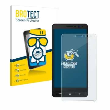 Vorderseite einer Produktverpackung mit dem Markenlogo BROTECT. Daneben ist das Gerät Beafon M5 mit dem zugehörigen Displaysch