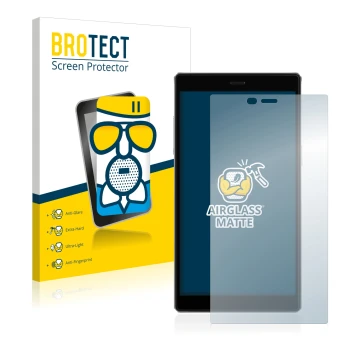 Vorderseite einer Produktverpackung mit dem Markenlogo BROTECT. Daneben ist das Gerät GlocalMe G4 Pro mit dem zugehörigen Disp