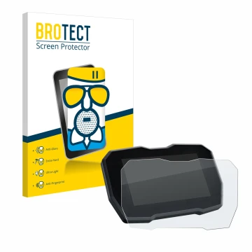 Vorderseite einer Produktverpackung mit dem Markenlogo BROTECT. Daneben ist das Gerät Ducati Streetfighter V4 2020 Tachoanzeig