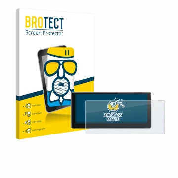 Vorderseite einer Produktverpackung mit dem Markenlogo BROTECT. Daneben ist das Gerät Joying 4G Car Radio 10.25