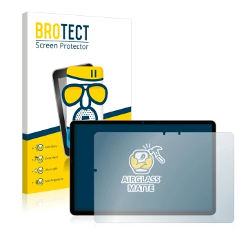 Vorderseite einer Produktverpackung mit dem Markenlogo BROTECT. Daneben ist das Gerät Samsung Galaxy Tab S7 LTE 2020 mit dem z