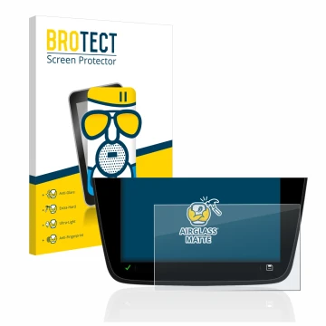 Vorderseite einer Produktverpackung mit dem Markenlogo BROTECT. Daneben ist das Gerät Opel Corsa F MY20 2020 Multimedia Navi 7