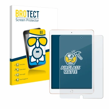 Vorderseite einer Produktverpackung mit dem Markenlogo BROTECT. Daneben ist das Gerät Apple iPad 10.2