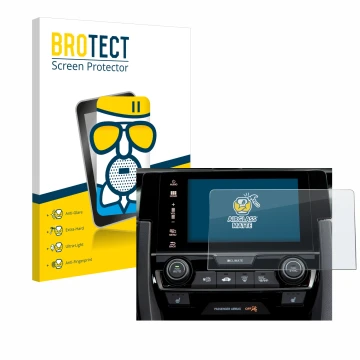 Vorderseite einer Produktverpackung mit dem Markenlogo BROTECT. Daneben ist das Gerät Honda Civic 2020 Infotainment System 202