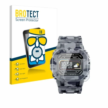 Vorderseite einer Produktverpackung mit dem Markenlogo BROTECT. Daneben ist das Gerät JAY-tech SWi2 mit dem zugehörigen Displa