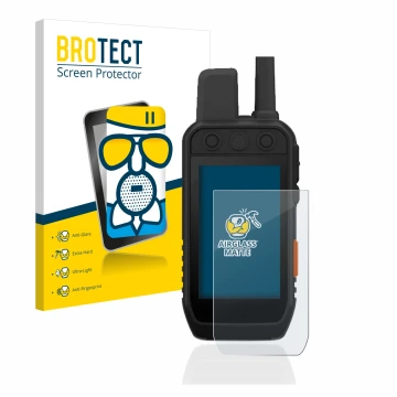 Vorderseite einer Produktverpackung mit dem Markenlogo BROTECT. Daneben ist das Gerät Garmin Alpha 200 K mit dem zugehörigen D