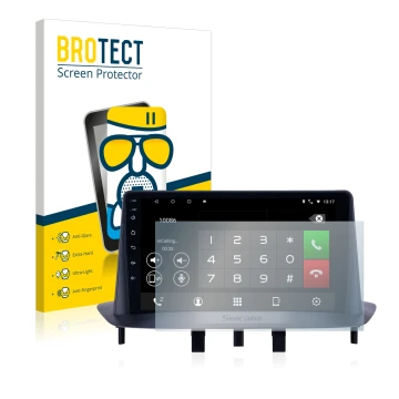 Vorderseite einer Produktverpackung mit dem Markenlogo BROTECT. Daneben ist das Gerät Pioneer AVH-Z5200DAB mit dem zugehörigen
