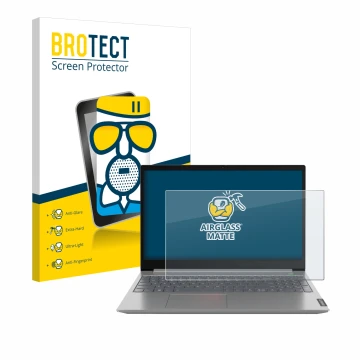 Vorderseite einer Produktverpackung mit dem Markenlogo BROTECT. Daneben ist das Gerät Lenovo ThinkBook 14 Gen 1 mit dem zugehö