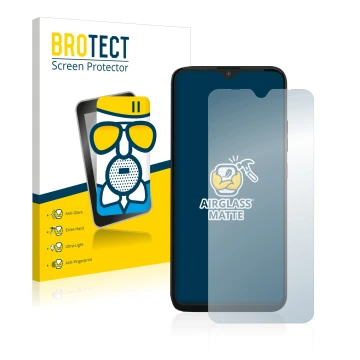 Vorderseite einer Produktverpackung mit dem Markenlogo BROTECT. Daneben ist das Gerät Gigaset GS4 mit dem zugehörigen Displays