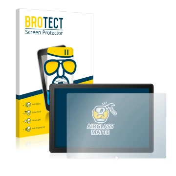 Vorderseite einer Produktverpackung mit dem Markenlogo BROTECT. Daneben ist das Gerät Alcatel 1T 8092 mit dem zugehörigen Disp