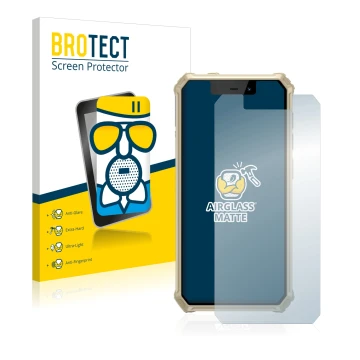 Vorderseite einer Produktverpackung mit dem Markenlogo BROTECT. Daneben ist das Gerät iiiF150 B2021 mit dem zugehörigen Displa