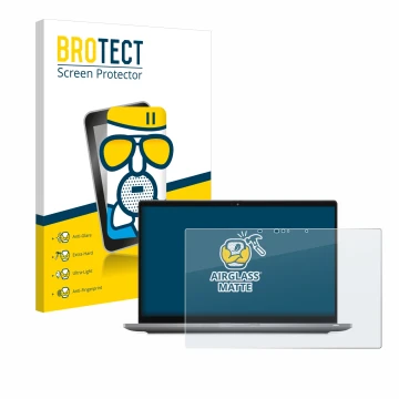 Vorderseite einer Produktverpackung mit dem Markenlogo BROTECT. Daneben ist das Gerät Dell Latitude 7420 2-in-1 Touch mit dem 