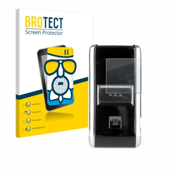 Vorderseite einer Produktverpackung mit dem Markenlogo BROTECT. Daneben ist das Gerät Opticon OPN-2001 mit dem zugehörigen Dis