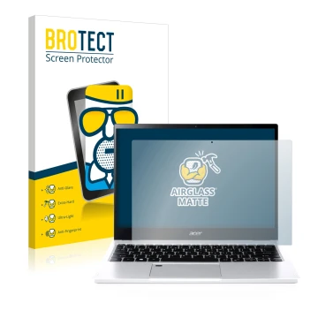 Vorderseite einer Produktverpackung mit dem Markenlogo BROTECT. Daneben ist das Gerät Acer Spin 3 SP313-51N mit dem zugehörige