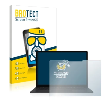 Vorderseite einer Produktverpackung mit dem Markenlogo BROTECT. Daneben ist das Gerät Microsoft Surface Laptop 4 15