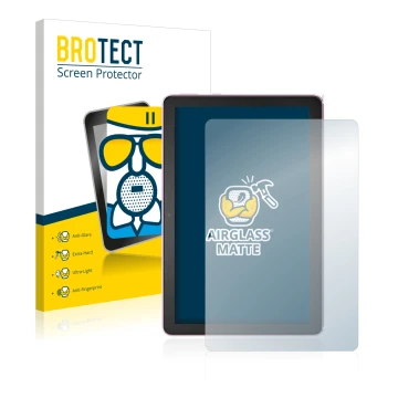 Vorderseite einer Produktverpackung mit dem Markenlogo BROTECT. Daneben ist das Gerät Amazon Fire HD 10 Plus 2021 (11. Gen.) m