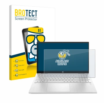 Vorderseite einer Produktverpackung mit dem Markenlogo BROTECT. Daneben ist das Gerät HP ProBook 440 G8 mit dem zugehörigen Di