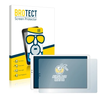 Vorderseite einer Produktverpackung mit dem Markenlogo BROTECT. Daneben ist das Gerät Samsung Galaxy Tab A7 Lite LTE 2021 (im 