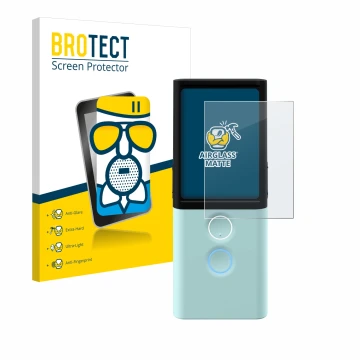 Vorderseite einer Produktverpackung mit dem Markenlogo BROTECT. Daneben ist das Gerät Vasco Translator M3 mit dem zugehörigen 